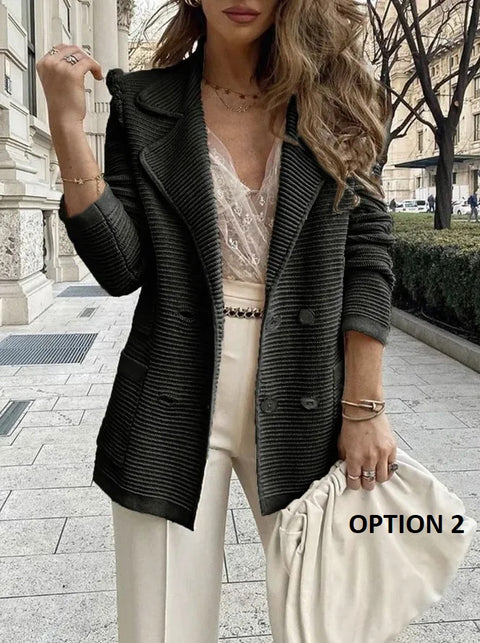 Autumn Winter Fashion Double Breasted Button Casual Long Sleeve Jacket CODE: KAR2401