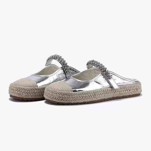 New Summer Casual Crystal Slingback Thick Designer Slipper CODE: KAR2402
