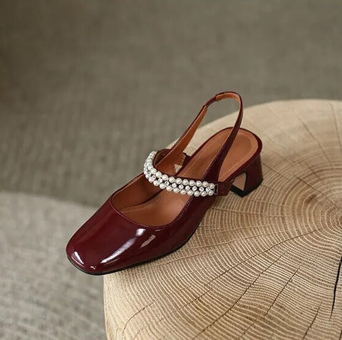 New Autumn Casual Square Toe High Heel Shoe CODE: KAR2407