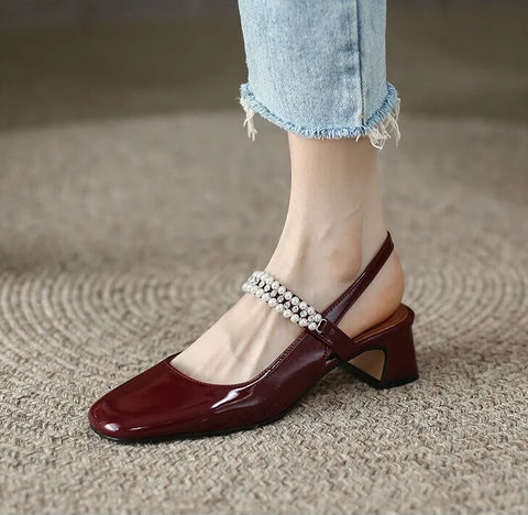 New Autumn Casual Square Toe High Heel Shoe CODE: KAR2407