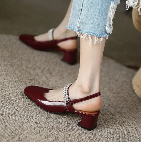 New Autumn Casual Square Toe High Heel Shoe CODE: KAR2407