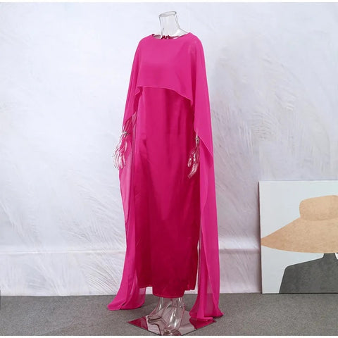 New Fashion Elegant High Waist O-neck Loose Long Maxi Dress CODE: KAR2417