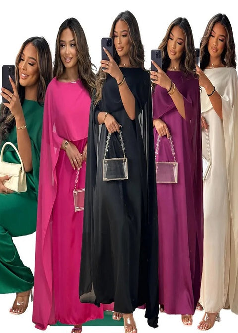 New Fashion Elegant High Waist O-neck Loose Long Maxi Dress CODE: KAR2417