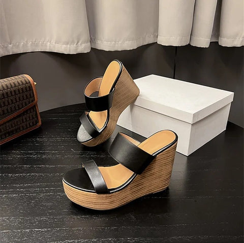 New Design Summer Sexy Peep Toe  Super High Platform Wedges Sandal CODE: KAR2421