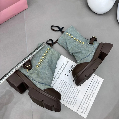 New Ankle Gladiator Chunky Chelsea Platform Boot CODE: KAR2431