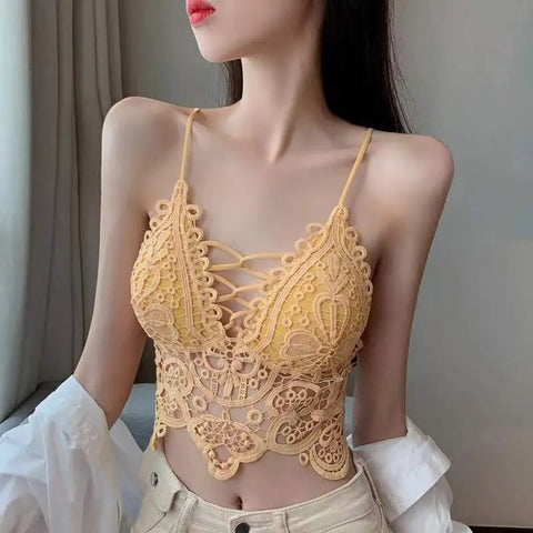 New Sexy Lingerie Fashion Hollow Out Lace Bra Tube Tops CODE: KAR2432