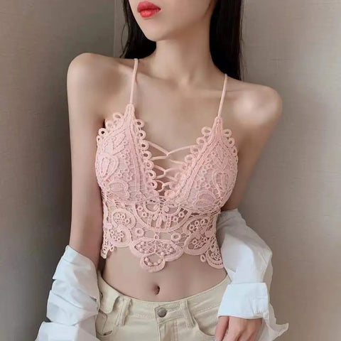 New Sexy Lingerie Fashion Hollow Out Lace Bra Tube Tops CODE: KAR2432