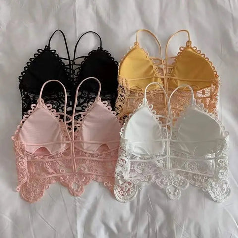 New Sexy Lingerie Fashion Hollow Out Lace Bra Tube Tops CODE: KAR2432