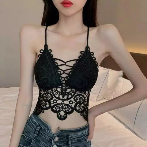 New Sexy Lingerie Fashion Hollow Out Lace Bra Tube Tops CODE: KAR2432