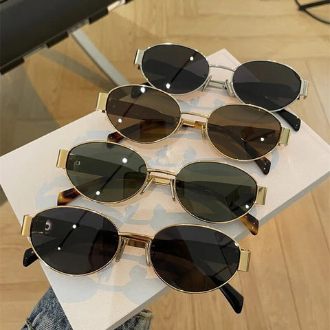 New Classic High Quality Designer Protective Oval Sunglasses CODE: KAR2437