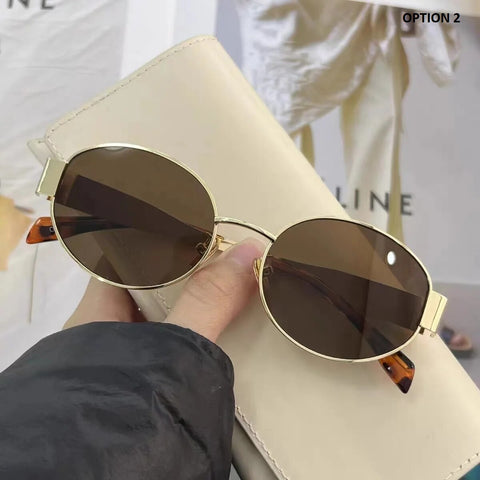 New Classic High Quality Designer Protective Oval Sunglasses CODE: KAR2437