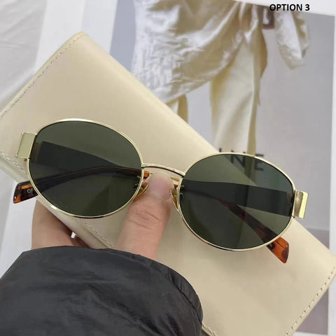 New Classic High Quality Designer Protective Oval Sunglasses CODE: KAR2437