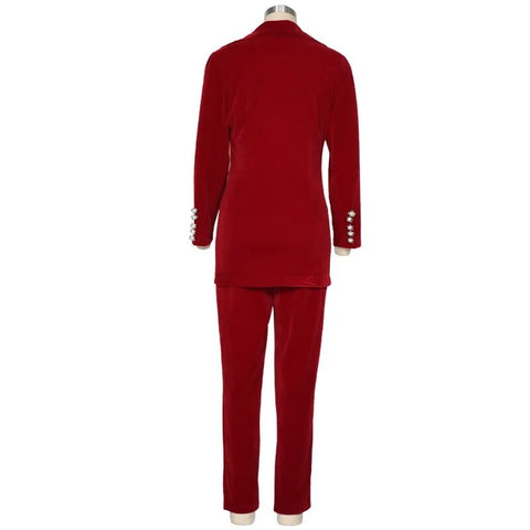 New Casual Long Sleeve Blazer & Pant 2 Piece Set CODE: KAR2439