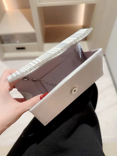 Luxury Shiny Clutch Banquet Champagne Purse CODE: KAR2445