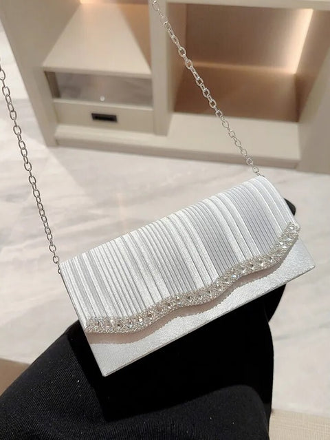 Luxury Shiny Clutch Banquet Champagne Purse CODE: KAR2445