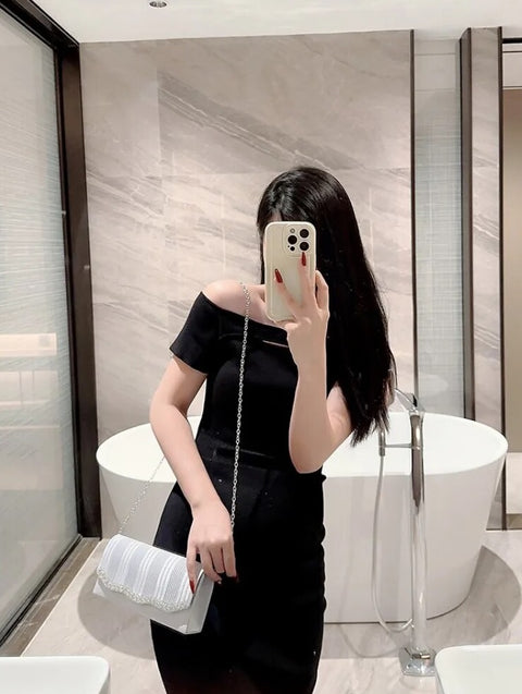 Luxury Shiny Clutch Banquet Champagne Purse CODE: KAR2445