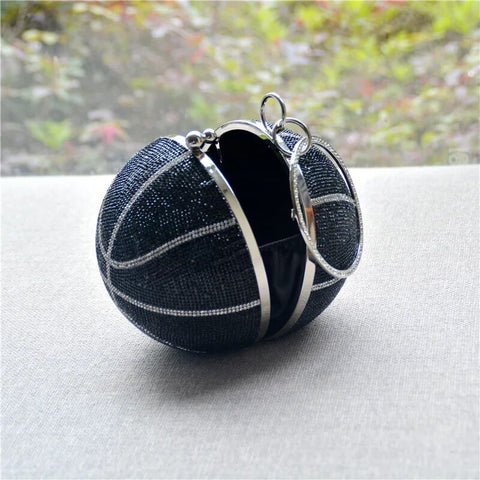 New Luxury Crystal rhinestone Designer basketball Clutch Purse CODE: KAR2446