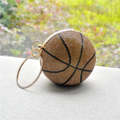 New Luxury Crystal rhinestone Designer basketball Clutch Purse CODE: KAR2446