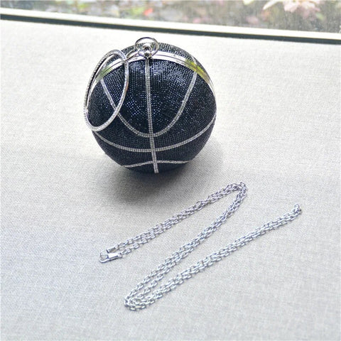 New Luxury Crystal rhinestone Designer basketball Clutch Purse CODE: KAR2446