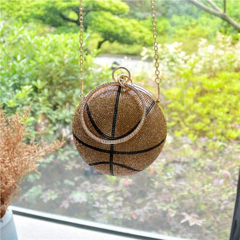 New Luxury Crystal rhinestone Designer basketball Clutch Purse CODE: KAR2446