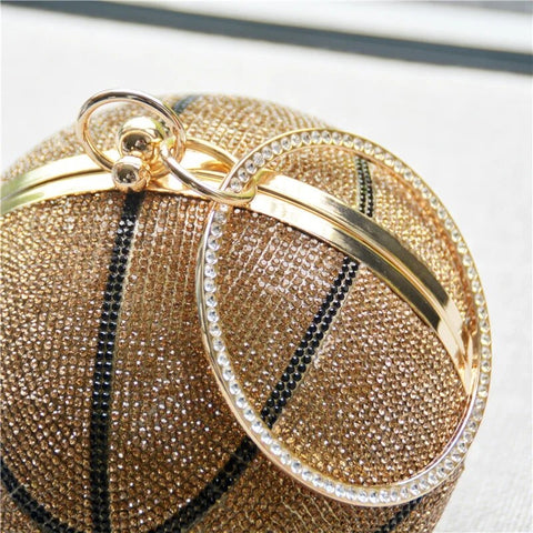 New Luxury Crystal rhinestone Designer basketball Clutch Purse CODE: KAR2446