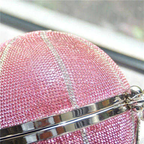 New Luxury Crystal rhinestone Designer basketball Clutch Purse CODE: KAR2446