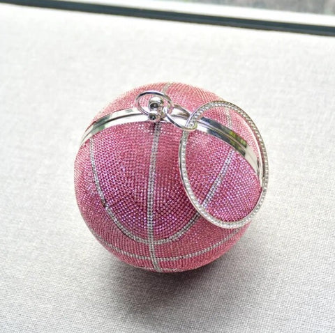 New Luxury Crystal rhinestone Designer basketball Clutch Purse CODE: KAR2446