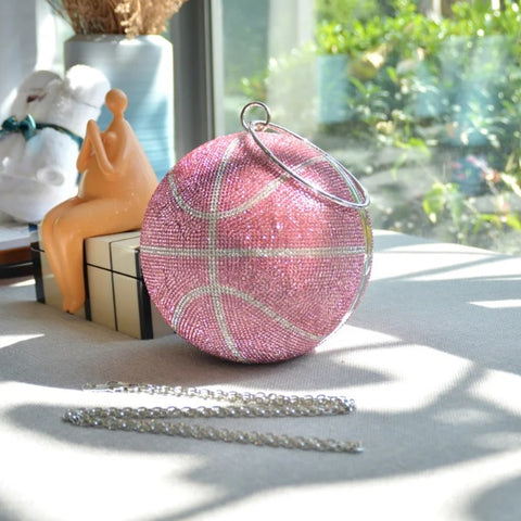 New Luxury Crystal rhinestone Designer basketball Clutch Purse CODE: KAR2446