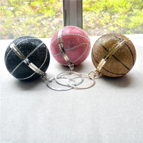 New Luxury Crystal rhinestone Designer basketball Clutch Purse CODE: KAR2446