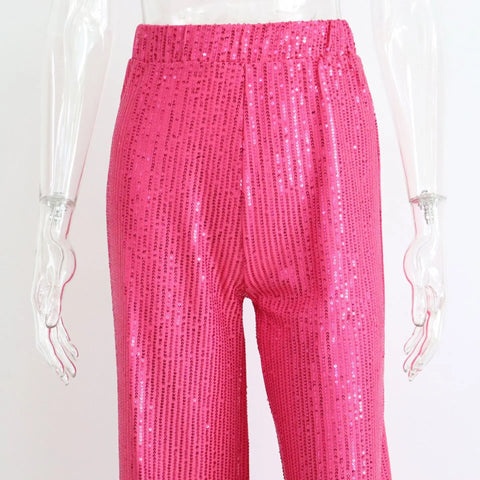 New Sequin Fashion Shirt With Long Pant Blouse Three Piece Set CODE: KAR2457