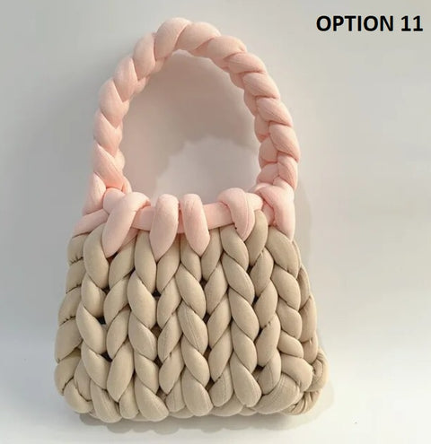 New Designer Coarse Wool Hand-woven Candy Color Bag CODE: KAR2459