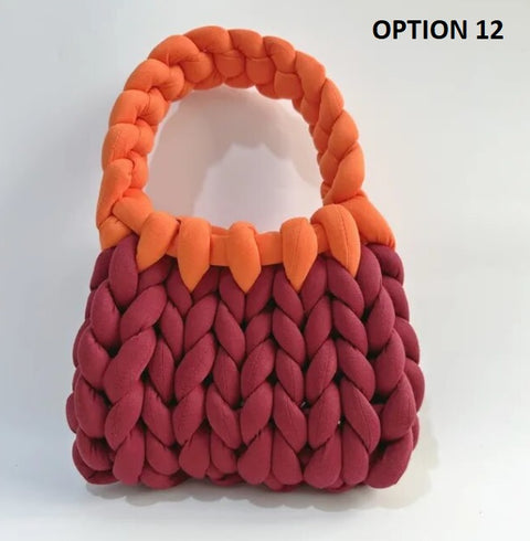 New Designer Coarse Wool Hand-woven Candy Color Bag CODE: KAR2459