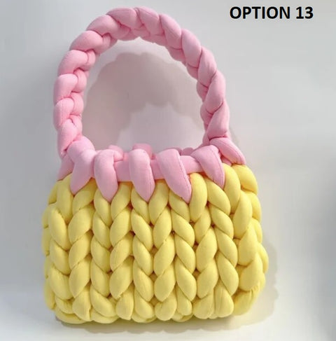 New Designer Coarse Wool Hand-woven Candy Color Bag CODE: KAR2459