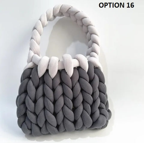 New Designer Coarse Wool Hand-woven Candy Color Bag CODE: KAR2459