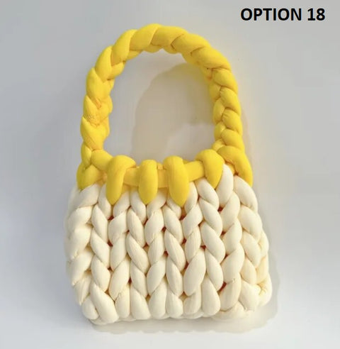 New Designer Coarse Wool Hand-woven Candy Color Bag CODE: KAR2459