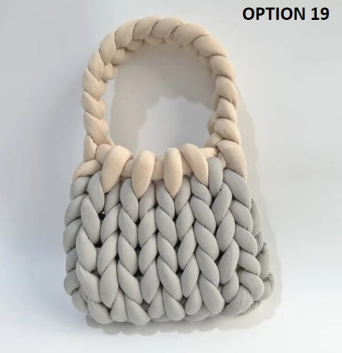 New Designer Coarse Wool Hand-woven Candy Color Bag CODE: KAR2459