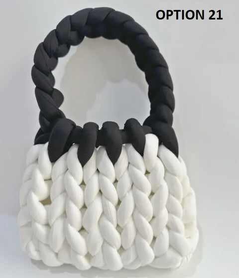 New Designer Coarse Wool Hand-woven Candy Color Bag CODE: KAR2459