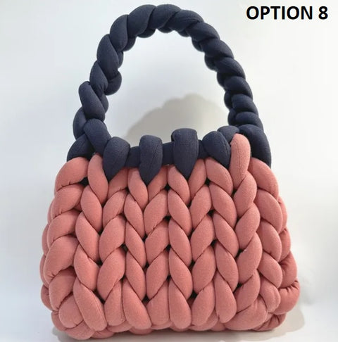 New Designer Coarse Wool Hand-woven Candy Color Bag CODE: KAR2459