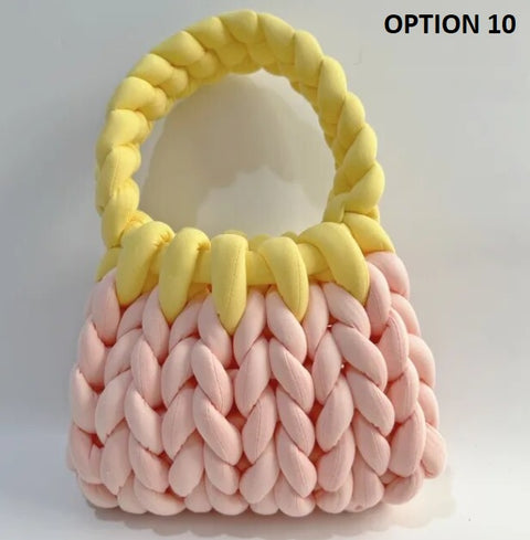 New Designer Coarse Wool Hand-woven Candy Color Bag CODE: KAR2459