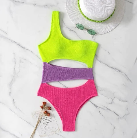 New Sexy Swimwear Bikini One Shoulder Swimsuit CODE: KAR2461