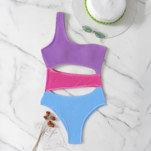 New Sexy Swimwear Bikini One Shoulder Swimsuit CODE: KAR2461
