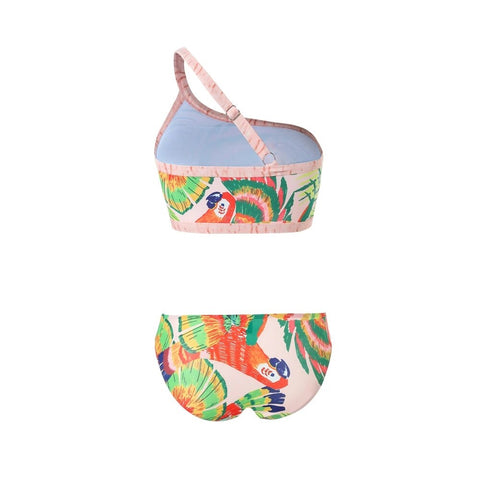 Sexy Flower Print Tassel Bikini Set Skirt 3 Piece Swimsuit CODE: KAR2462