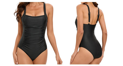 New Summer Elegant Backless Elasticity Square Neck One-Piece Bikini CODE: KAR2472