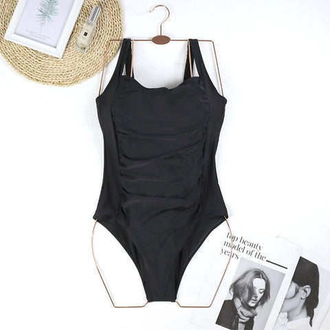 New Summer Elegant Backless Elasticity Square Neck One-Piece Bikini CODE: KAR2472