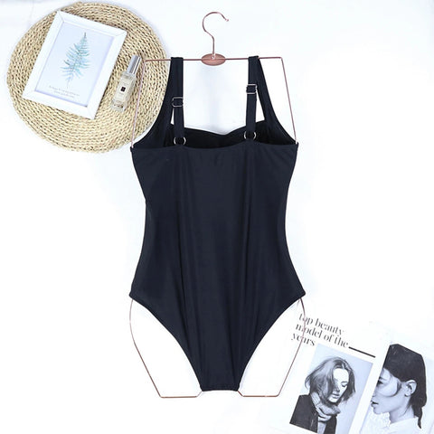 New Summer Elegant Backless Elasticity Square Neck One-Piece Bikini CODE: KAR2472