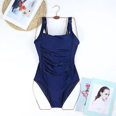 New Summer Elegant Backless Elasticity Square Neck One-Piece Bikini CODE: KAR2472