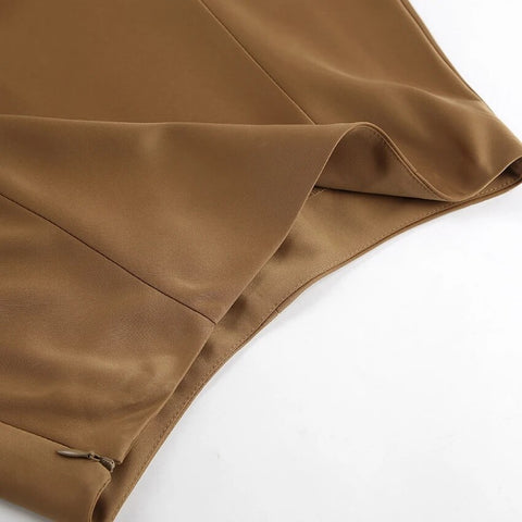 Sexy Autumn A-Line High Waist Slit Midi Skirt CODE: KAR2498