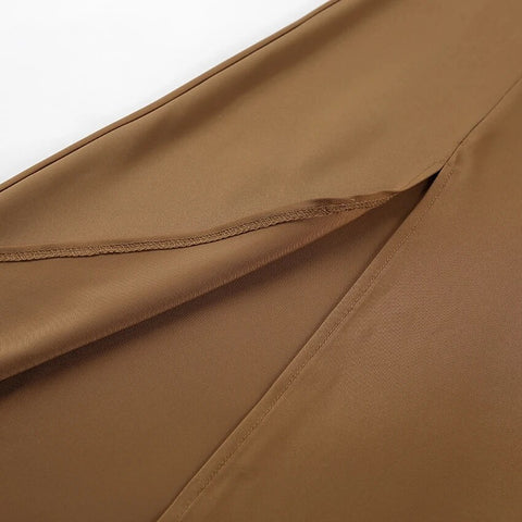 Sexy Autumn A-Line High Waist Slit Midi Skirt CODE: KAR2498