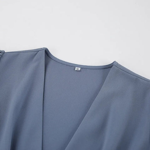 New Lantern V Neck Long Sleeve High Waist Slim Fit Ankle length Dress CODE: KAR2499
