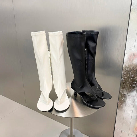 Summer Fashion  High Heel Side Zipper Clip Toe Sandal Boot CODE: KAR2501